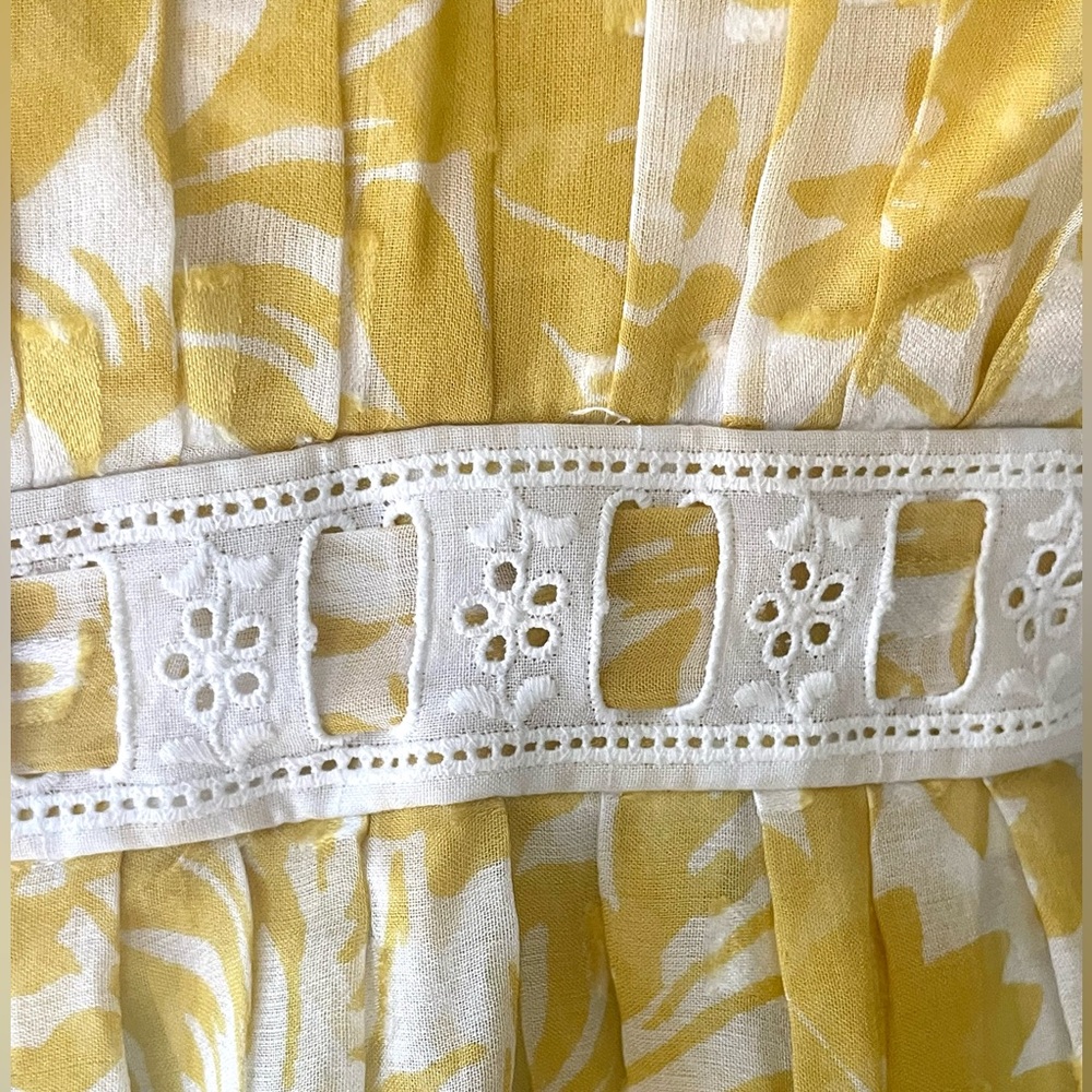 Shoshanna Silk Empire Waist Floral midi, Yellow Floral, 0, like new - Picture 4 of 12